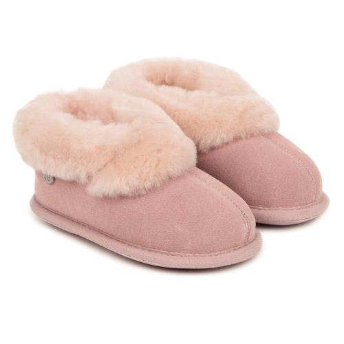 Childrens Classic Sheepskin Slippers Rose Extra Image 4